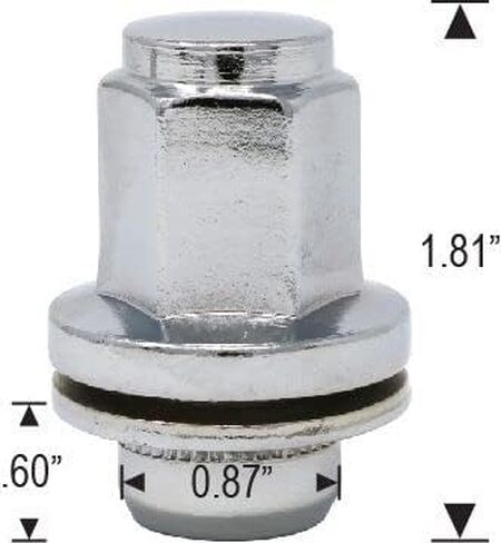 EZAccessory 24 Lug Nuts for Toyota 6 Lug (2023-2024) Factory Tundra Landcruiser OEM Mag M14x1.5 Shank Dia 0.87" in Saudi Arabia
