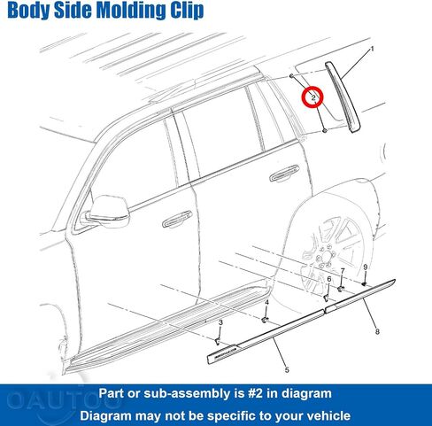 OAUTOO 20pcs Fender Molding Retainer Body Side Molding Clip for GM 11611079 fits Buick Enclave Regal Cadillac CTS ELR Escalade ESV Chevy Suburban Tahoe Volt Yukon 2014-On in Saudi Arabia
