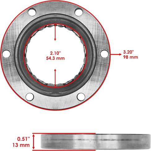 Caltric Starter Clutch One Way Bearing Compatible with Yamaha Xv1600 Xv-1600 Road Star 1600 Silverado 1999-2003 in Saudi Arabia