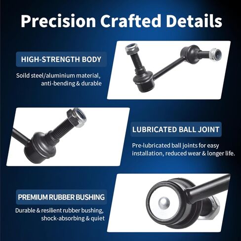 Front Sway Bar End Links Fit for Buick Rainier 2004-2007, Chevy SSR 03-06, TrailBlazer 04-07, GMC Envoy 04-07, Isuzu Ascender 04-08, Oldsmobile Bravada 04, Saab 9-7X 05-09 K80824 K80825 in Saudi Arabia