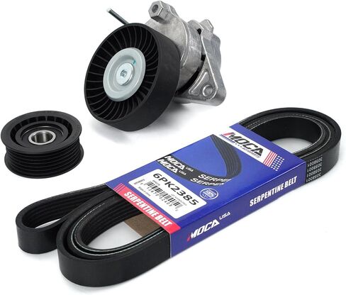 مجموعة مكونات حزام السربنتين 90K38174 Fit 04-05 لمرسيدس بنز C240 & C320 & CLK320 & E320، 04-06 S430 & S500 & E500، 06-08 G500، 05-10 SLK55 AMG، 03-06 CL500 & CLK500 & سي إل كيه 55 إيه إم جي و إس إل 500 in Saudi Arabia