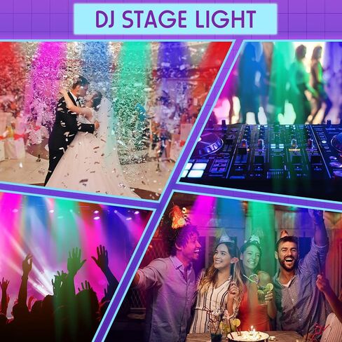 12 حزمة من 36 مصباح LED للمسرح RGB LED Par Lights 7 قنوات DJ Uplights للأحداث مع التحكم عن بعد المنشط بالصوت وإضاءة DMX للأحداث والحفلات والنوادي وحفلات الزفاف وعيد الميلاد وعطلة الديسكو in Saudi Arabia