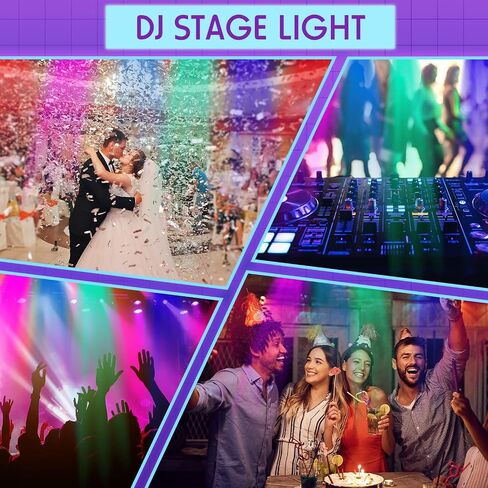 12 حزمة من 36 مصباح LED للمسرح RGB LED Par Lights 7 قنوات DJ Uplights للأحداث مع التحكم عن بعد المنشط بالصوت وإضاءة DMX للأحداث والحفلات والنوادي وحفلات الزفاف وعيد الميلاد وعطلة الديسكو in Saudi Arabia