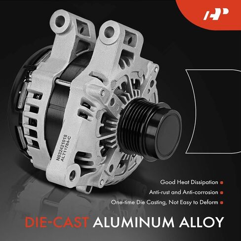 A-Premium Alternator Compatible with Cadillac XTS 2014 2016-2019 3.6L, Turbocharged, 12V 170A 6-Groove Clutch Pulley Clockwise, Replace# 104210-6800, 1042106800 in Saudi Arabia