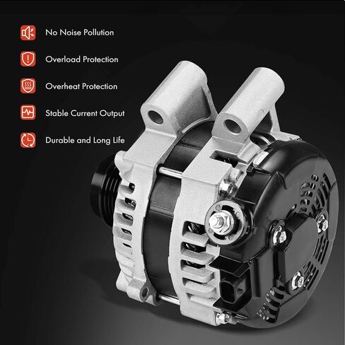 A-Premium Alternator Compatible with Cadillac XTS 2014 2016-2019 3.6L, Turbocharged, 12V 170A 6-Groove Clutch Pulley Clockwise, Replace# 104210-6800, 1042106800 in Saudi Arabia
