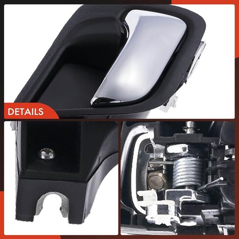 A-Premium Front Right Passenger Side Interior Door Handle Compatible with Honda Accord 2003 2004 2005 2006 2007 Sedan, Black Housing with Chrome Lever, Replace# 72120-SDA-A02ZC, 72120SDAA01ZA in Saudi Arabia