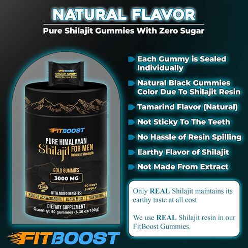 Himalayan Natural Shilajit Gummies for Men or Women 60 Days Supply of Shilajit for Men Gummies Extra Strength 3000mg with Added Benefits Rich in Fulvic Acid 85+ Trace Minerals NO Sugar in Saudi Arabia