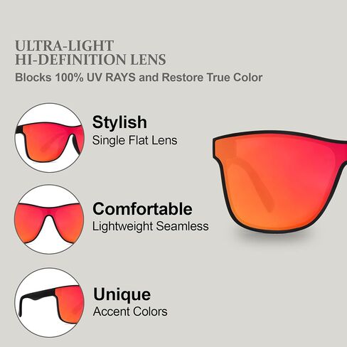 NYS Collection Premium Polarized Sunglasses – Flat Mirrored, Glare-Reducing, 100% UV Protection for Men and Women in Saudi Arabia