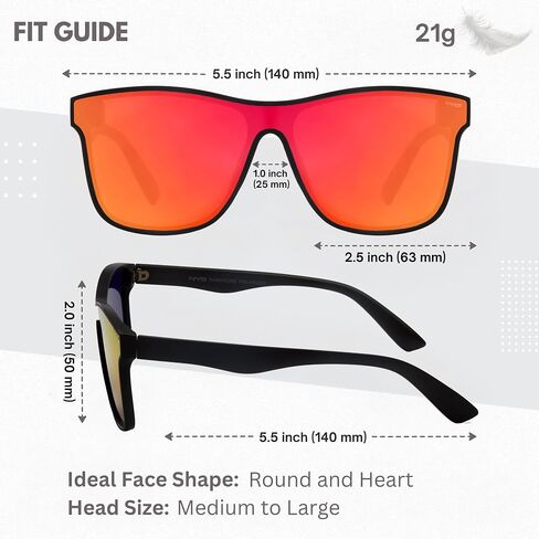 NYS Collection Premium Polarized Sunglasses – Flat Mirrored, Glare-Reducing, 100% UV Protection for Men and Women in Saudi Arabia