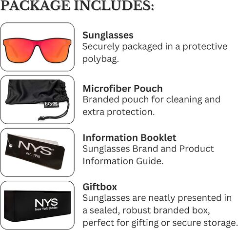 NYS Collection Premium Polarized Sunglasses – Flat Mirrored, Glare-Reducing, 100% UV Protection for Men and Women in Saudi Arabia