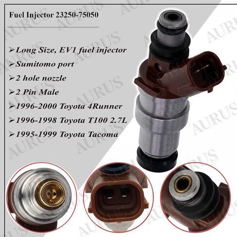 Set of x4 Remanufactured OEM DENSO 23250-75050 23209-75050 Fuel Injectors work for 1996-2000 Toyota 4Runner for 1996-1998 Toyota T100 for 1995-1999 Toyota Tacoma 2.7L 3RZ-FE Turbo motor I4 Cylinder in Saudi Arabia