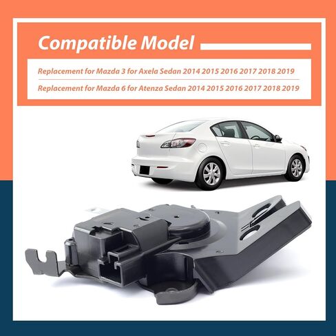BKC3-56-820F Trunk Latch Rear Deck Lid Lock Actuator Replacement for Mazda 3 for Axela Sedan 6 for Atenza Sedan 2014-2019 Replace BKC356820F BHF656820 Door Lock Latch Actuator in Saudi Arabia