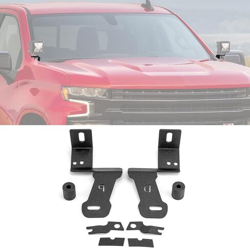 Hood Mount Brackets Ditch Light Pods Bracket Heavy Duty Steel Compatible with Chevrolet Colorado Fit GMC Canyon 2023-2025 in Saudi Arabia