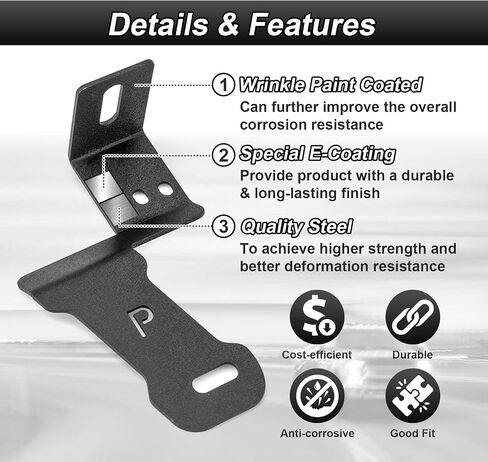 Hood Mount Brackets Ditch Light Pods Bracket Heavy Duty Steel Compatible with Chevrolet Colorado Fit GMC Canyon 2023-2025 in Saudi Arabia