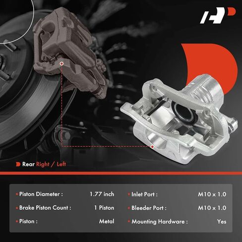 A-Premium Disc Brake Caliper Assembly with Bracket Compatible with Select Chevy Models - Camaro 2010 2011 2012 2013 2014 2015, 3.6L - Rear Driver and Passenger Side, 2-PC Set in Saudi Arabia