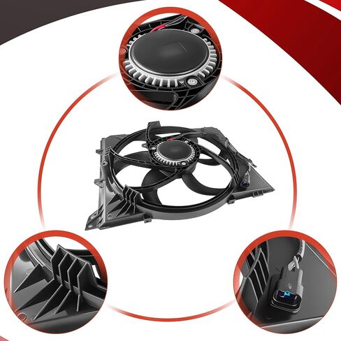 مجموعة مروحة تبريد المبرد بدون فرشاة من Partsflow لـ 2005-2012 BMW 120i لـ 2008-2013 BMW 128i لـ 2006-2011 BMW 323i لـ 2006 BMW 325i لـ 2007-2013 BMW 328i لـ 2009-2011 BMW Z4 in Saudi Arabia
