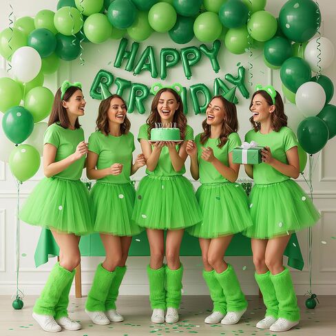 Syhood 4 Pcs Bear Costume for Women Group Team Include Bear Ears Headband T Shirt Adult Tutu Skirt Faux Fur Leg Warmers in Saudi Arabia
