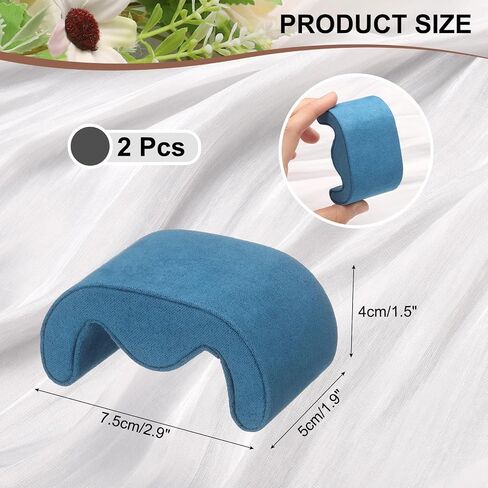 uxcell 2pcs Watch Case Pillows, M Shaped Watch Display Pillow Velvet Watch Cushion Replacement for Watch Bracelet Display Storage Beige in Saudi Arabia