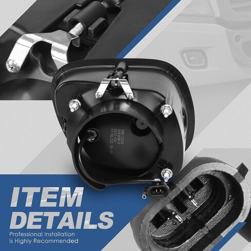 Auto Dynasty Full LED 3D LED Projector DRL Front Bumper Driving Fog Light Lamps Compatible with Freightliner Cascadia 2008-2017, Driver and Passenger Side, Black Housing in Saudi Arabia