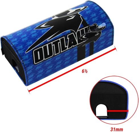 Outlaw Racing ORbp18W Handlebar Cushion Bar Pad 1-1/8 Inch White Motorcycle in Saudi Arabia
