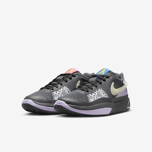 Nike Ja 1 Big Kids' Basketball Shoes (DX2294-003, Light Silver/Cyber/Cool Grey/Granite) Size 7 in Kuwait