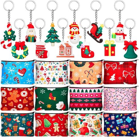 Kacctyen 24 Pcs Easter Cosmetic Bags and Keychains for Women Makeup Bags with Zipper Easter Eggs Bunny Chicks Basket Keychain Toiletry Organizer for Spring Party Favor Egg Hunt Party Gifts in Kuwait