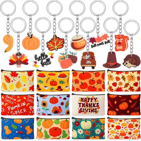 Kacctyen 24 Pcs Easter Cosmetic Bags and Keychains for Women Makeup Bags with Zipper Easter Eggs Bunny Chicks Basket Keychain Toiletry Organizer for Spring Party Favor Egg Hunt Party Gifts in Kuwait