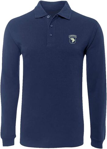 Polo for Army 101st Airborne Embroidered Long Sleeve Polo Shirt Embroidery Mens Shirts in Saudi Arabia