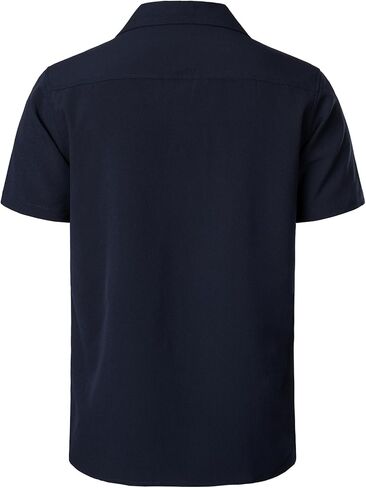 JEMITOP Men's Stretch Cuban Collar Shirt Summer Lightweight Short Sleeve Button Down Shirts with Pocket for Beach Vacation in Kuwait