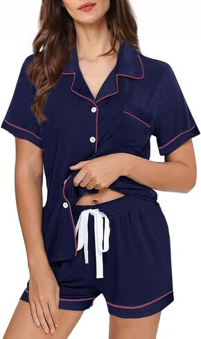 Womens Soft Pajama Set XS-XXL Knitted Jersey Bride Bridesmaid Pajama Sets Sleepwear Pjs Loungewear in Saudi Arabia