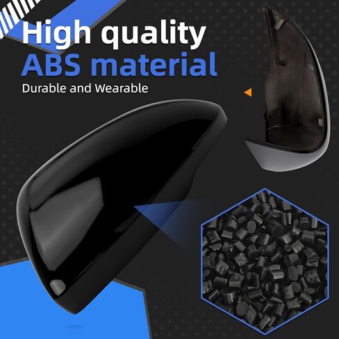 Driver Side Mirror Cover Replacement for Chevrolet Chevy Cruze 2017 2018 2019 - Left Side Mirror Covers, Rear View Mirror Cap Accessories Black in Saudi Arabia