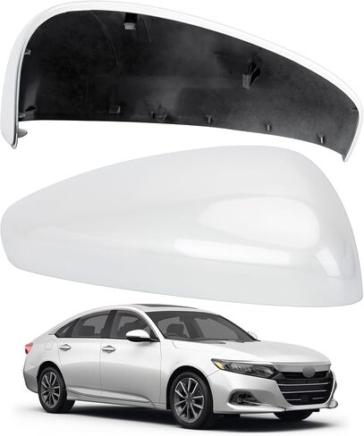 Passenger Side Mirror Cover Replacement for Honda Accord 2018 2019 2020 2021 2022 - Right Side Mirror Covers, Rear View Mirrors Cap Accessories Without Lamp, White in Saudi Arabia