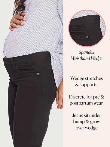 HATCH Slim Maternity Jeans - Under The Belly Pregnancy Jeans That Grow with You - Recycled Stretch Cotton Denim in Kuwait