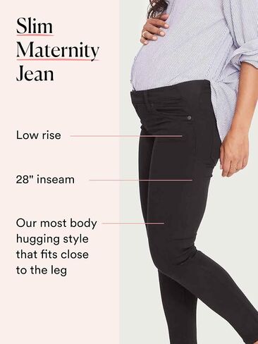 HATCH Slim Maternity Jeans - Under The Belly Pregnancy Jeans That Grow with You - Recycled Stretch Cotton Denim in Kuwait