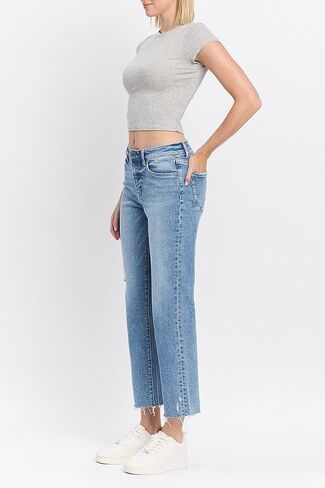 Flying Monkey - High Rise Ankle Straight Jeans - F5866 in Saudi Arabia