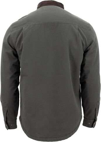 The American Outdoorsman Sherpa Lined Twill Jacket - Men's Winter Jacket with Corduroy Collared Snap Closure in Saudi Arabia