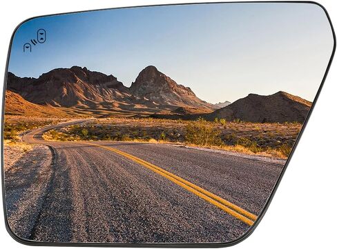 استبدال المرآة الجانبية للسائق لسيارة Ford F150 2022 2023 - زجاج مرآة الجانب الأيسر، زجاج مرايا الرؤية الخلفية مع تسخين كهربائي ونقطة عمياء in Kuwait