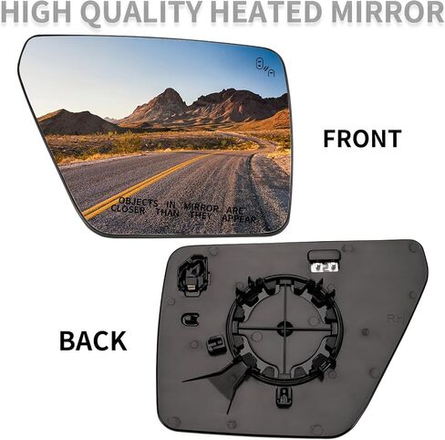 Driver Side Mirror Replacement for Ford F150 2022 2023 - Left Side Mirror Glass, Rear View Mirrors Glass with Power Heated & Blind Spot in Saudi Arabia