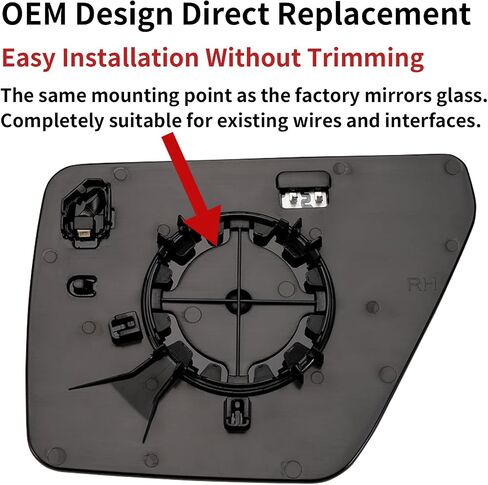 Driver Side Mirror Replacement for Ford F150 2022 2023 - Left Side Mirror Glass, Rear View Mirrors Glass with Power Heated & Blind Spot in Saudi Arabia