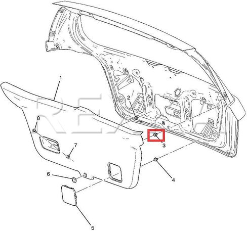 Rexka 10pcs LiftGate Door Trim Panel Retainer Clip for GM 11547574 11610605 Buick Chevy Cadillac GMC Cruze Equinox Malibu Traverse Acadia Canyon SRX XT5 XTS - GM Trim Panel Retainer in Saudi Arabia