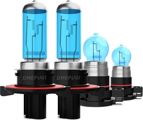 Light Bulbs Compatible With Dodge Nitro Headlights 2007-2009, H13 9008 High Low Beam Halogen Headlamp Combo 9145 Fog Light, 6000K Bright White, Pack of 4 in Saudi Arabia