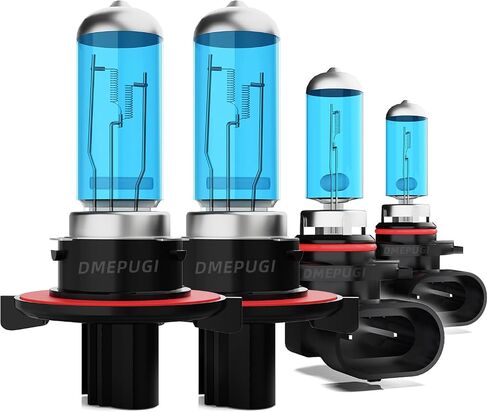 Light Bulbs Compatible With Dodge Nitro Headlights 2007-2009, H13 9008 High Low Beam Halogen Headlamp Combo 9145 Fog Light, 6000K Bright White, Pack of 4 in Saudi Arabia
