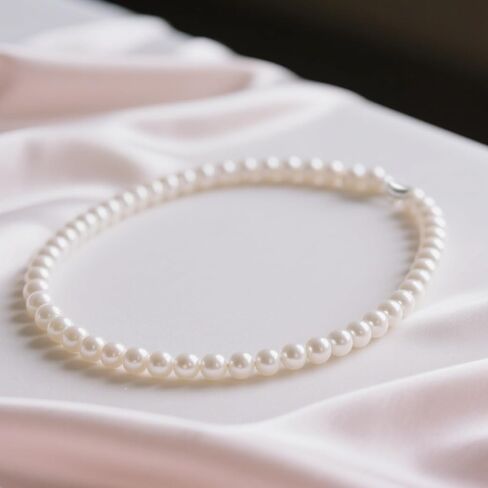 3 Piece 10mm Pearl Necklace Set for Women, Pearl Jewelry Set Includes Necklace, Bracelet and Earrings with Box for Brides Wedding Birthday Valentine Christmas Day Gifts in Kuwait