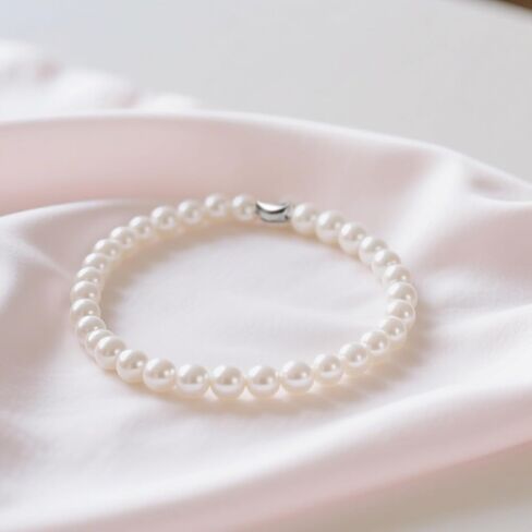 3 Piece 10mm Pearl Necklace Set for Women, Pearl Jewelry Set Includes Necklace, Bracelet and Earrings with Box for Brides Wedding Birthday Valentine Christmas Day Gifts in Kuwait