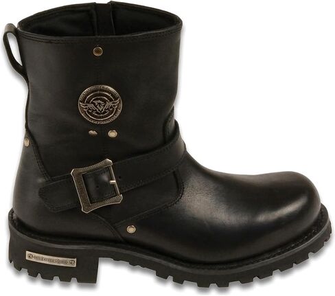 Milwaukee Leather Men's 6" Classic Engineer Boot Round Toe Black 7.5 in Saudi Arabia