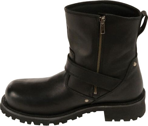 Milwaukee Leather Men's 6" Classic Engineer Boot Round Toe Black 7.5 in Saudi Arabia
