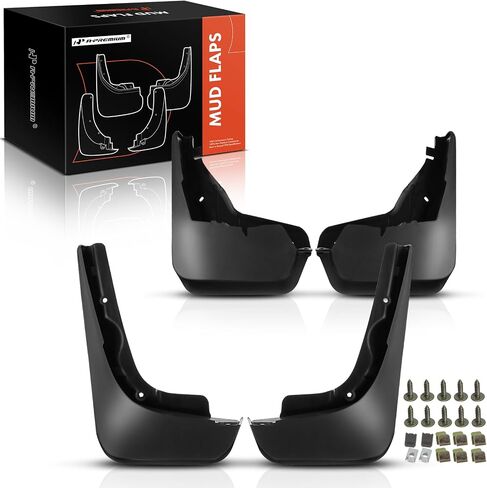 A-Premium Set of 4PCS Mud Flaps Splash Guards Mudguards Mudflaps with Hardware Accessories Compatible with Audi Q5, 2009-2015, Sport Utility, Black Color, Front and Rear (Driver & Passenger Sides) in Saudi Arabia