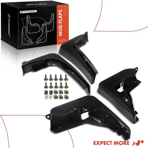 A-Premium Set of 4PCS Mud Flaps Splash Guards Mudguards Mudflaps with Hardware Accessories Compatible with Audi Q5, 2009-2015, Sport Utility, Black Color, Front and Rear (Driver & Passenger Sides) in Saudi Arabia