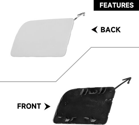 Front Left Bumper Tow Hook Cover Cap for Nissan Sentra 2016-2019 | Durable and Sturdy | 622A03YU0H | Tow Hook Eye Hole Cover Cap - White in Saudi Arabia