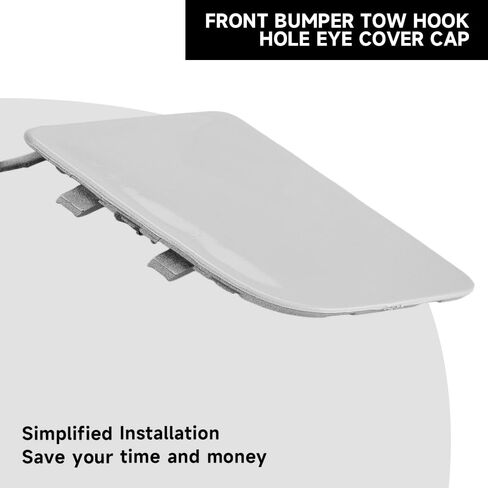 Front Left Bumper Tow Hook Cover Cap for Nissan Sentra 2016-2019 | Durable and Sturdy | 622A03YU0H | Tow Hook Eye Hole Cover Cap - White in Saudi Arabia